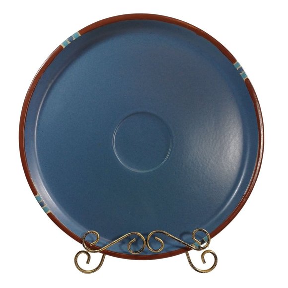 DANSK MESA 13" ROUND SERVING TRAY SKY BLUE POTTERY PLATTER PORTUGAL - Picture 1 of 6